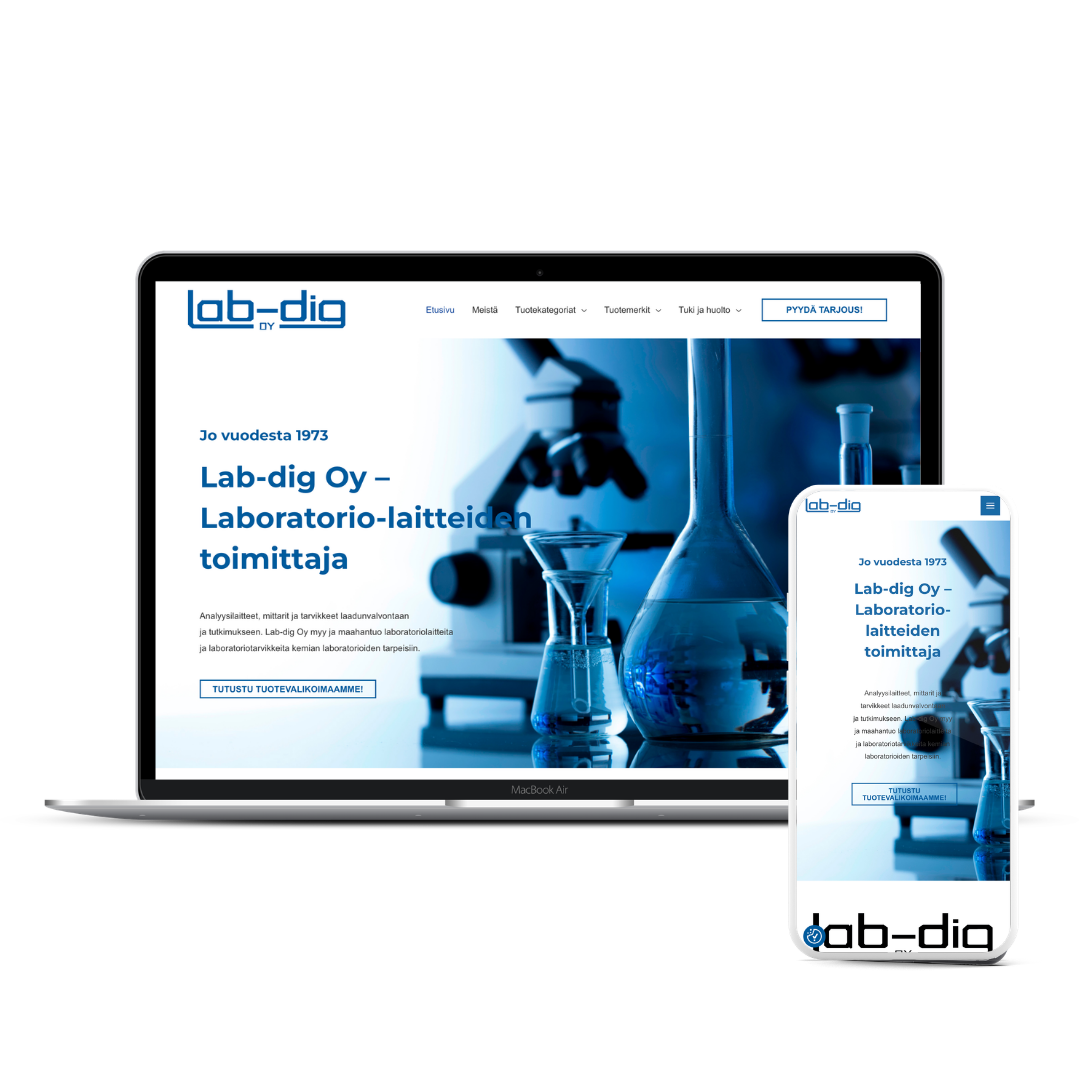 Lab-dig Oy – verkkosivutoteutus