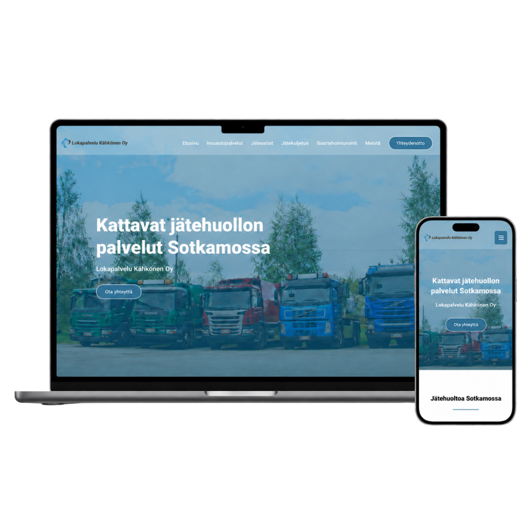 Lokapalvelu Kähkönen Oy – verkkosivutoteutus