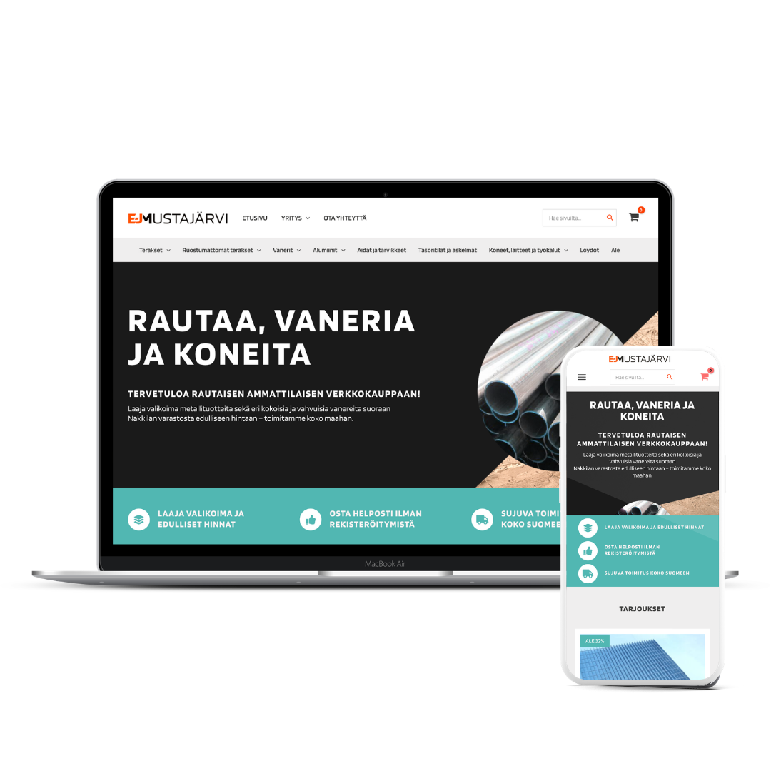 E-J Mustajärvi – verkkosivutoteutus