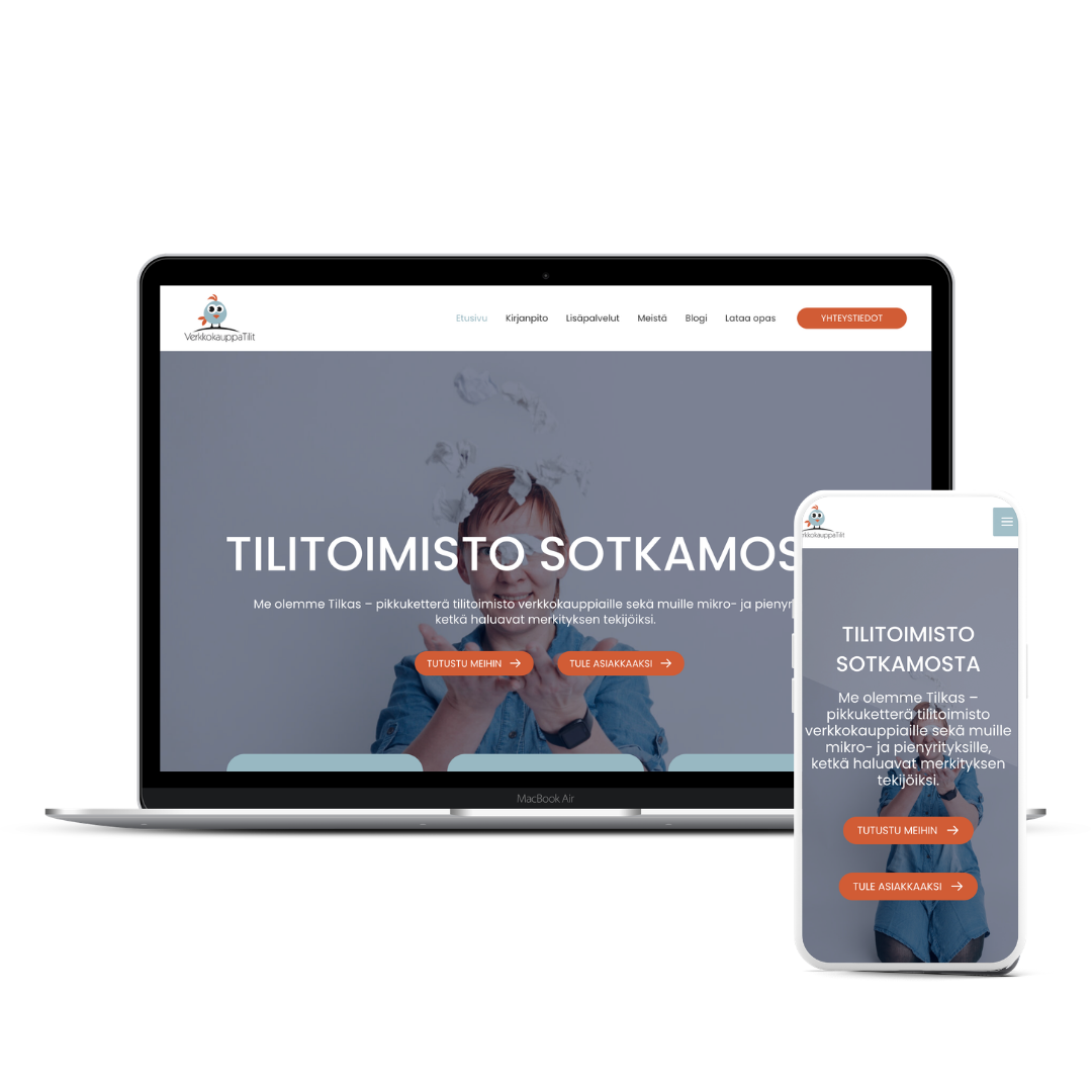 VerkkokauppaTilit – verkkosivutoteutus