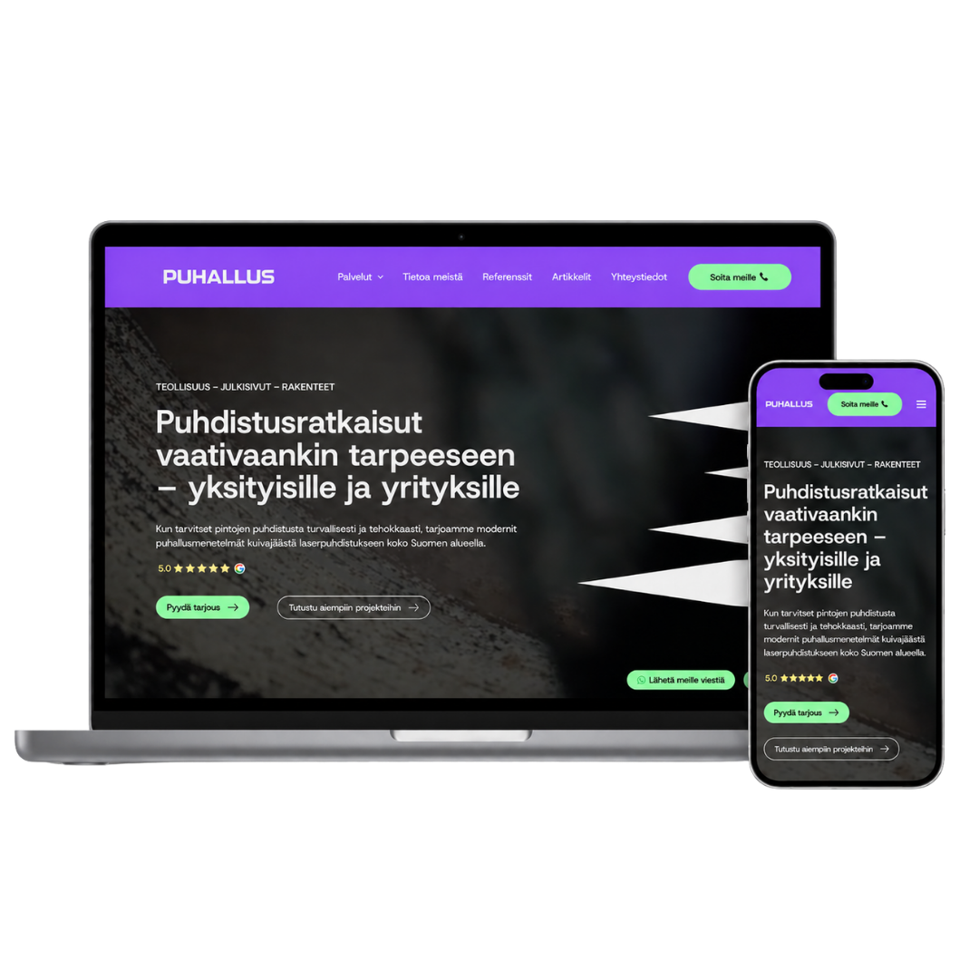 Puhallus.fi – verkkosivutoteutus
