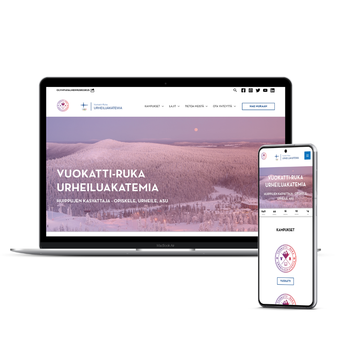 Vuokatti-Ruka Urheiluakatemia kotisivut