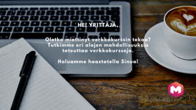 Verkkokurssin teko, yrittäjän verkkokurssi.