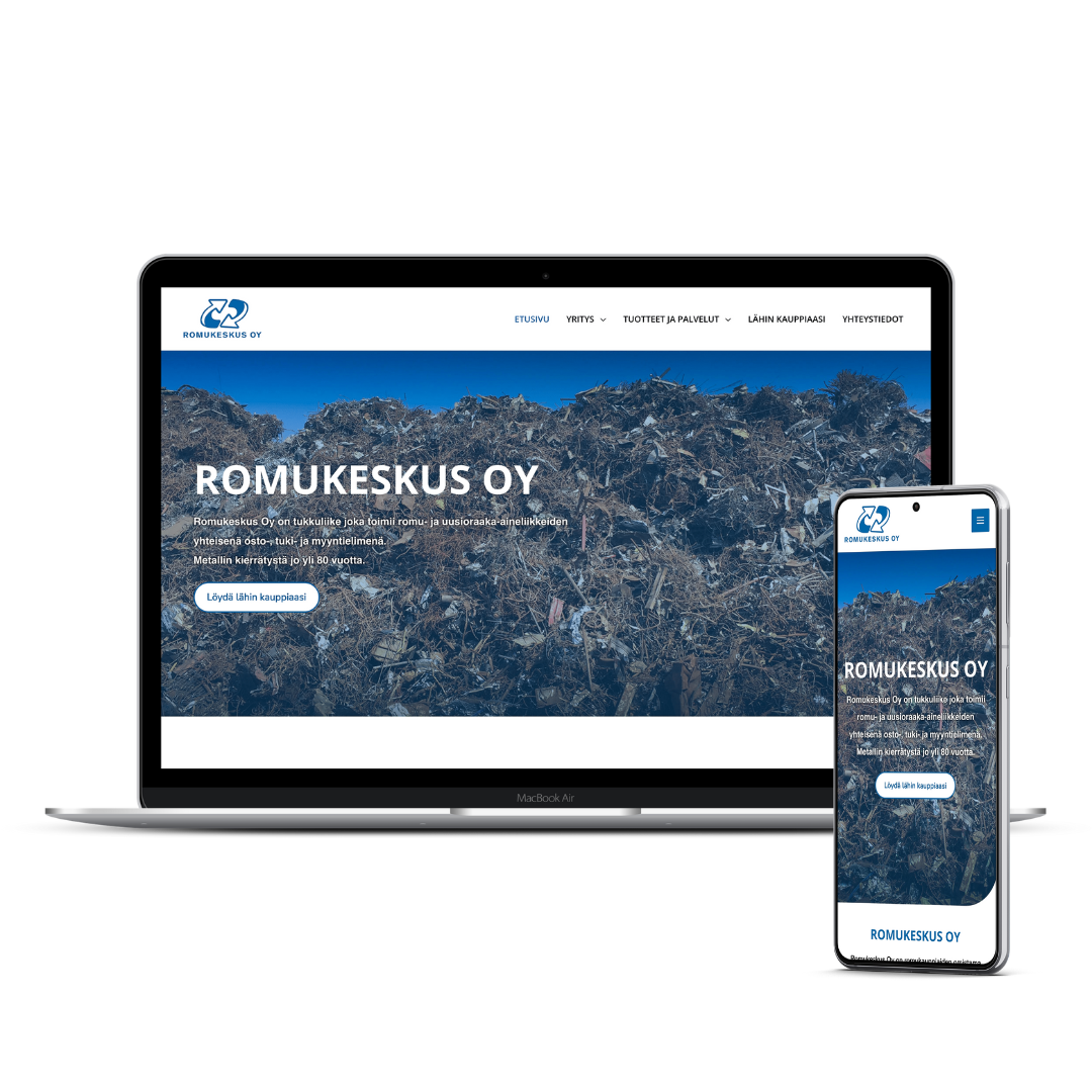 Romukeskus Oy uudet verkkosivut Makum markkinoinnin kumppanien tekemänä