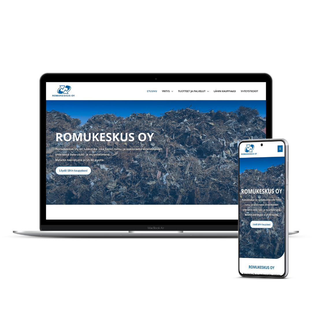 Romukeskus Oy uudet verkkosivut Makum markkinoinnin kumppanien tekemänä